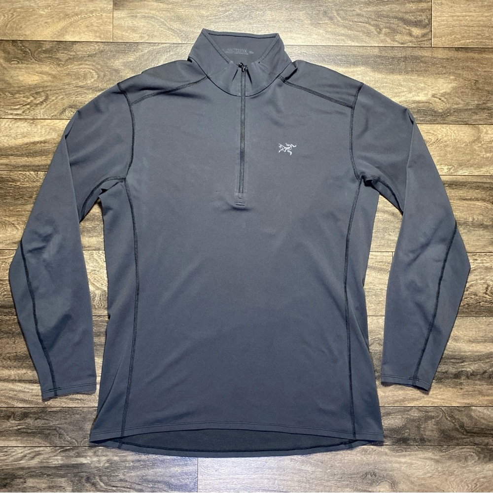 Arc'teryx Rho LT Zip Neck Base Layer Men’s XL Gray Pullover Gorpcore Ski 13029